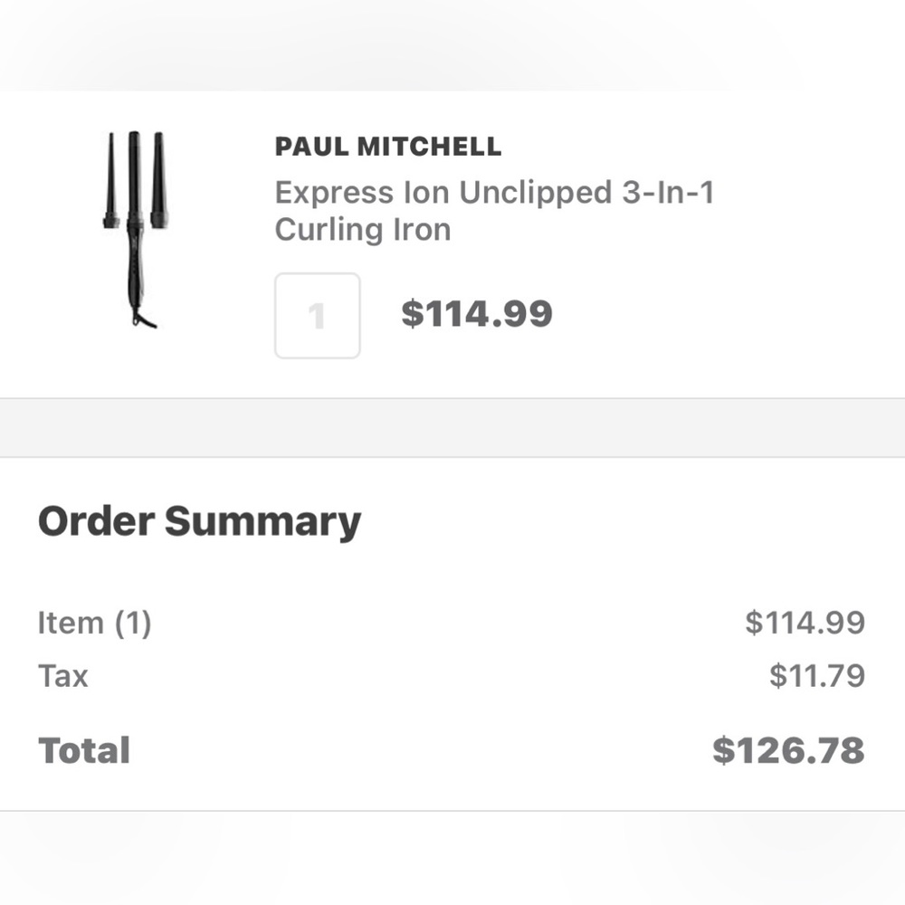 Curling iron Paul Mitchell